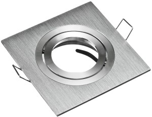 Oprawa halogenowa Jota K/1 kwadrat drapana srebrna aluminiowa