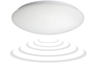 Plafon LED lampa 18W z czujnikiem mikrofalowym natynkowy okrągły zimny