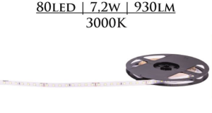 TAŚMA DELUX 24V SMD2835 80 LED 3000K 930lm