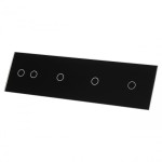 701112-62 Czarny panel szklany 1+1+1+2 LIVOLO