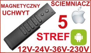 WIELOSTREFOWY PILOT ŚCIEMNIACZ  LED RGB  RADIOWY Ściemniacz LED CL-5-DIM