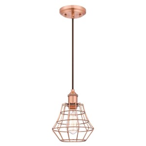 Rustykalna lampa wykończona w miedzi 61052