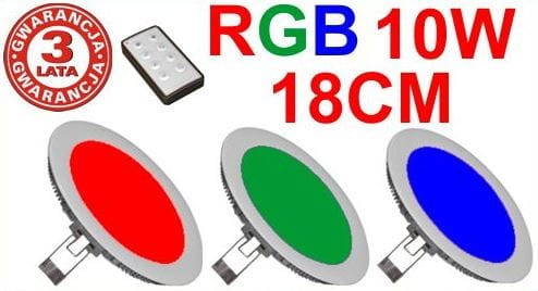 PANEL LED RGB 10W OKRĄGŁY 18cm