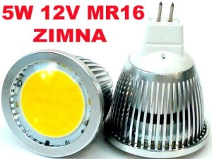 ŻARÓWKA LED COB 5W 430L MR16 12V ZIMNA CLARO