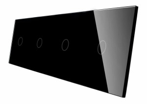 701111-62 Czarny panel szklany 1+1+1+1 LIVOLO