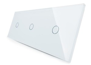 70111-61 Potrójny biały panel szklany LIVOLO
