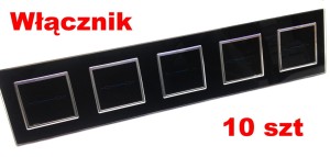 Włącznik touch and switch dotykowy x10 LIVOLO, z czarną ramką