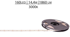 TAŚMA DELUX 24V SMD2835 160 LED 3000K 1860lm