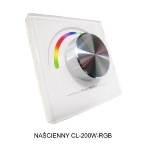 STEROWNIK LED RGB  RADIOWY NAŚCIENNY CL-200W-RGB BIAŁY