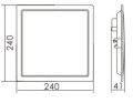 OPRAWA LED SPOT KWADRAT 10W 24 CM 