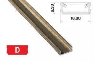 Profil LUMINES typ D inox anodowany